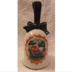 Avon Waiting for Santa Porcelain Christmas Bell